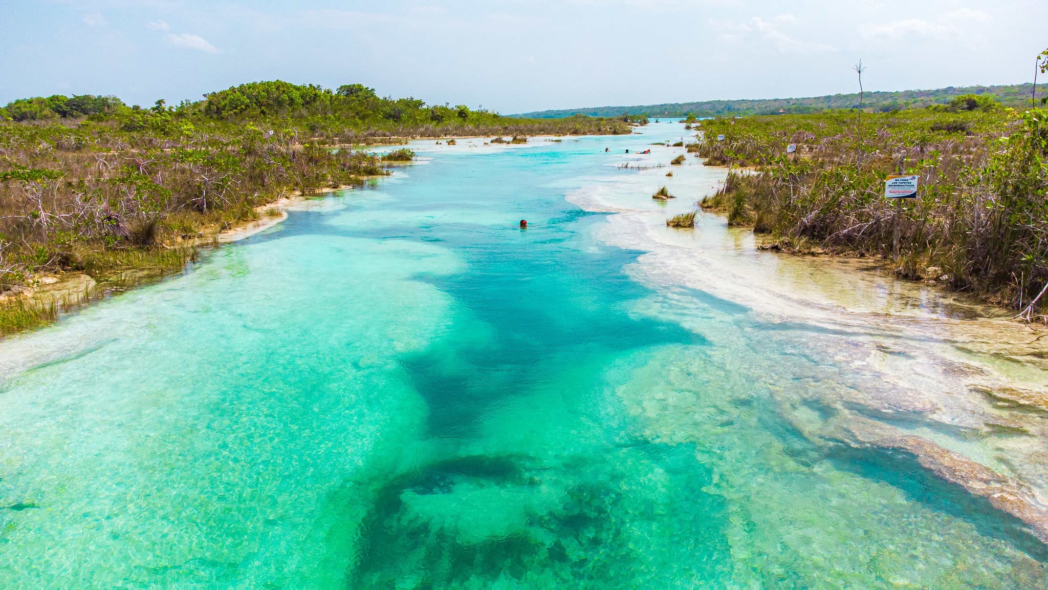 Laguna y manglares en la Reserva de la Biosfera de Sian Ka'an