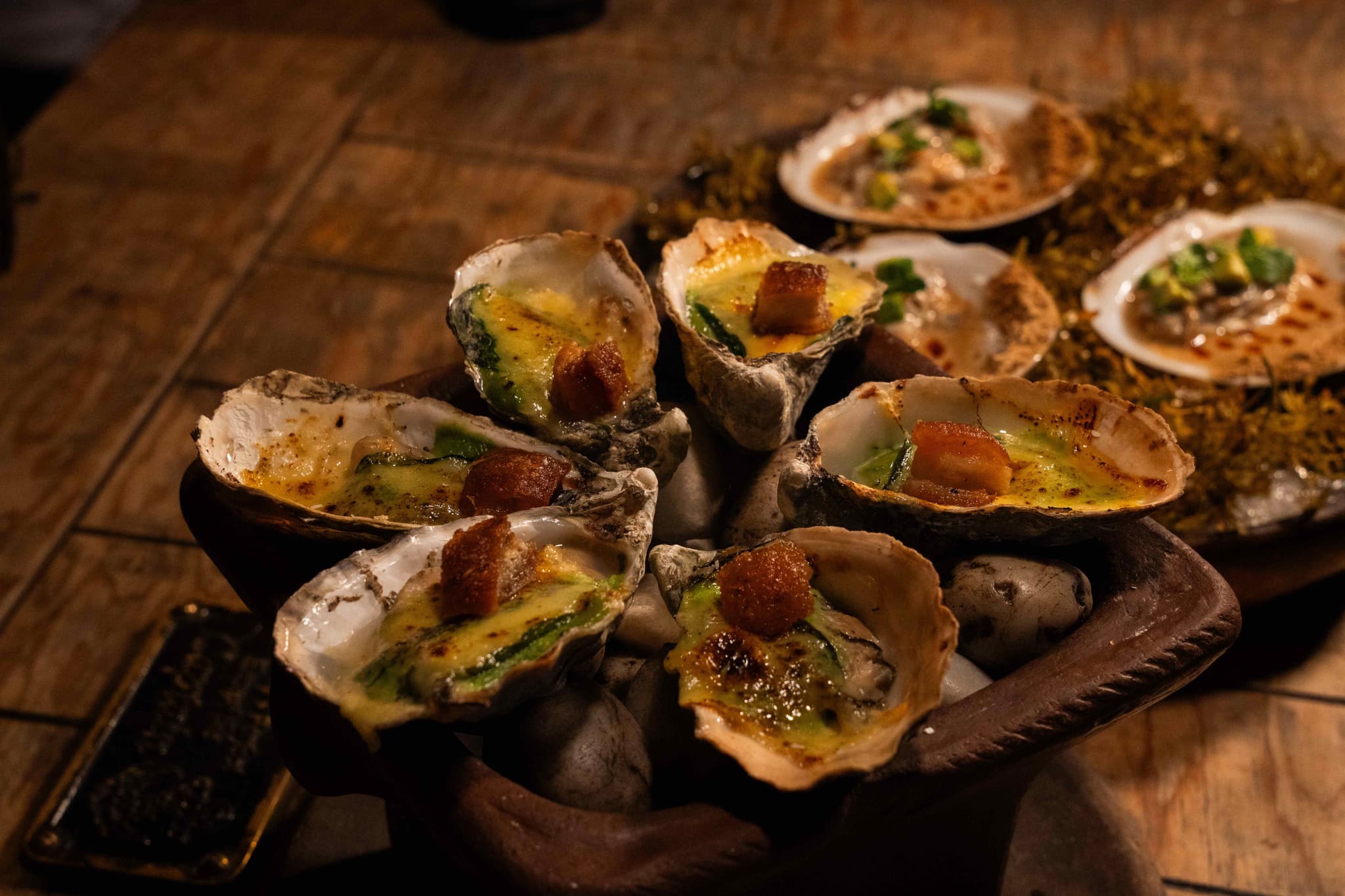 Mariscos frescos en Puerto Morelos