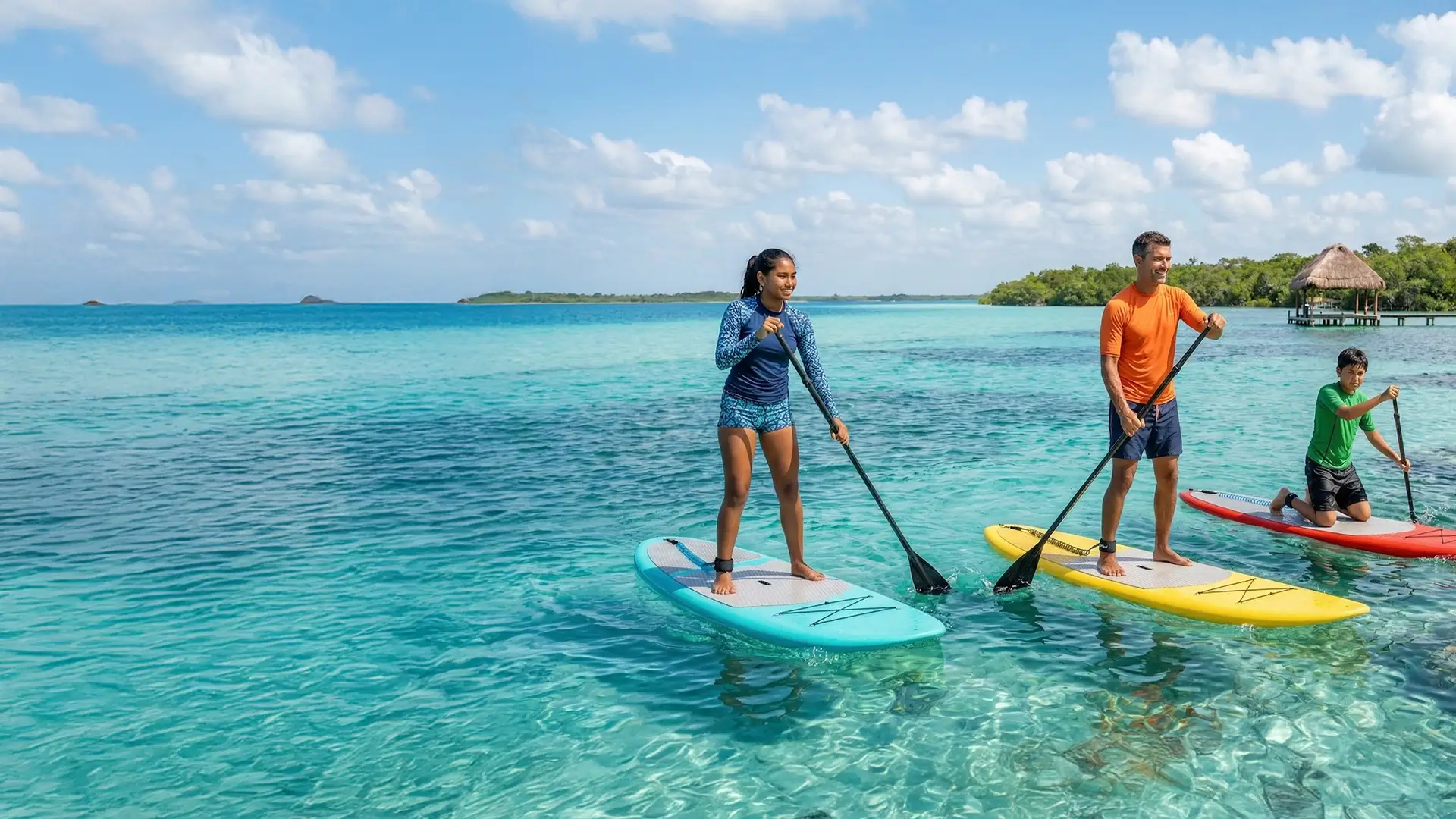 Paddle board en el Lago de los Siete Colores – Bacalar